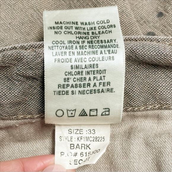 JOE’S JEANS Brixton Straight & Narrow Paint-Splattered Raw Hem Jeans Bark W33 - Picture 10 of 10